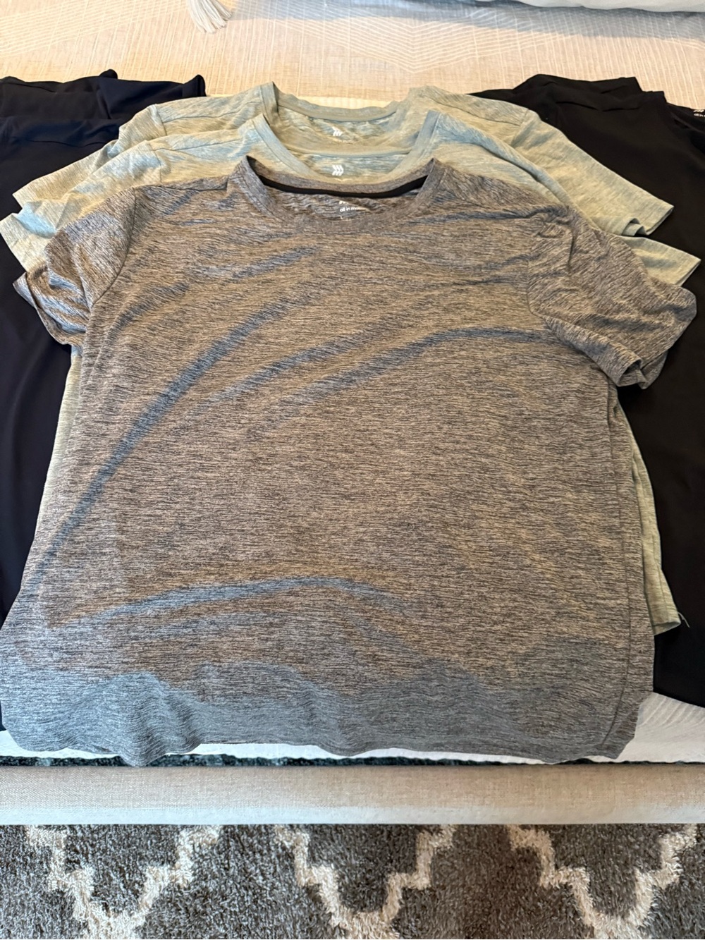 Target Men's Crew Neck Short Sleeve T-Shirts - Gray, Light Gray, Black, Navy